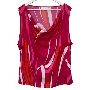BUNDLE Calvin Klein Women’s Sleeveless Cowl neck Tanks FIVE TOPS Size 3X NWT
